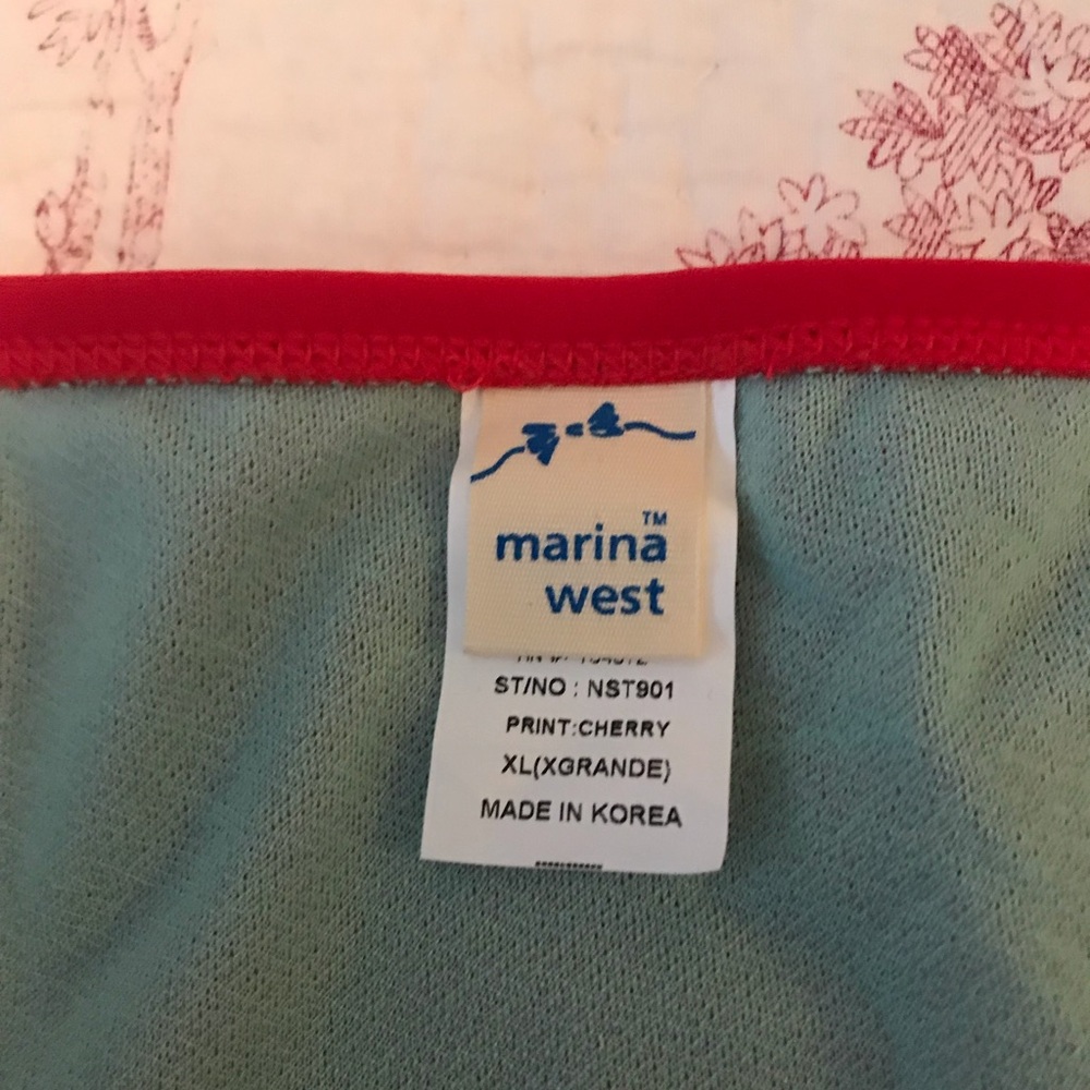Marina West Cherry Print 2 pc Tankini Swimsuit - Picture 8 of 9